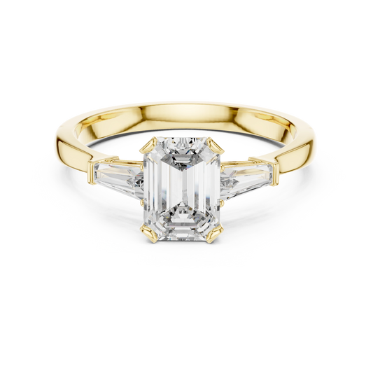 Emerald Tapered Baguette Ring
