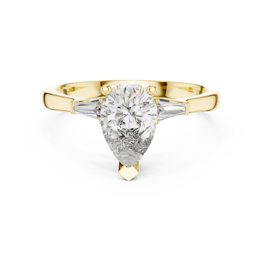 Pear Tapered Baguette Ring