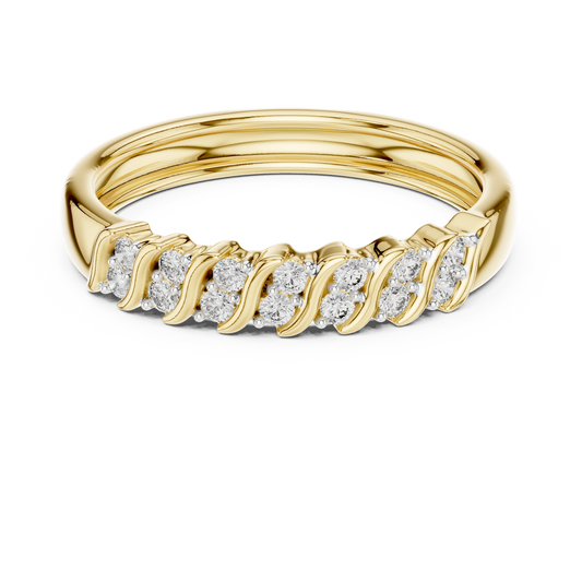 Swirl Ribbon Diamond Band