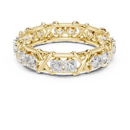 Criss-Cross Diamond Eternity Band