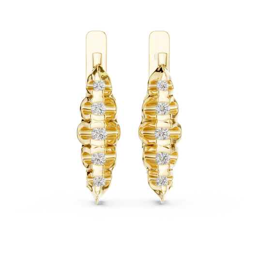 Royal Filigree Diamond Drop Earrings
