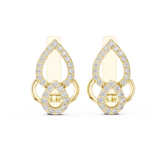 Royal Filigree Diamond Drop Earrings