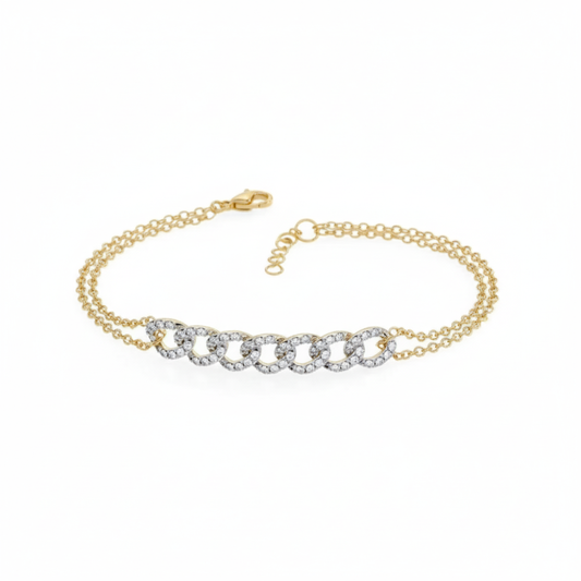 Gleam Chain Diamond Bracelet. #AJBR00002