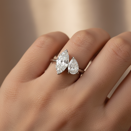 The "Intertwined Souls" Marquise & Pear Ring. #AJRG000010