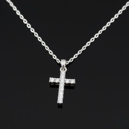 The "Eternal Light" Diamond Cross Necklace. #AJNK00008