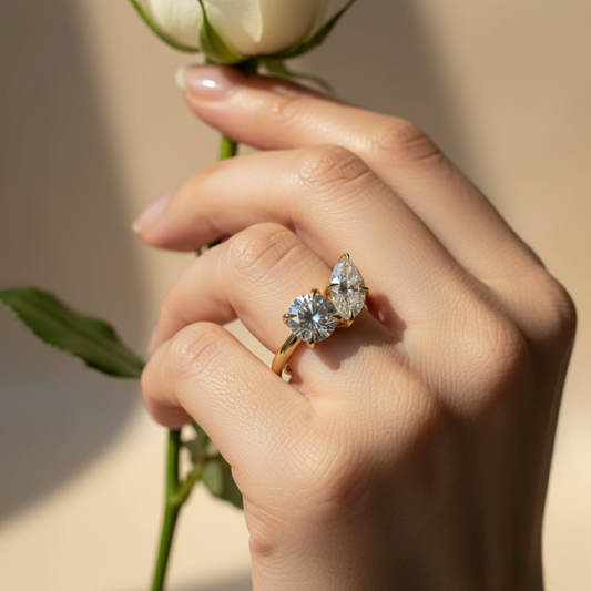 The "You & Me" Two-Stone Diamond Ring. #AJRG00001