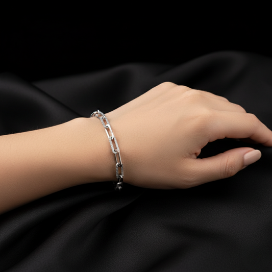 The "Nova" Pavé Link Bracelet. #AJBR00015