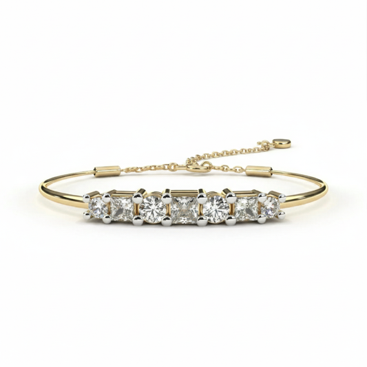 Timeless Dual-Tone Diamond Bracelet. #AJBR00006