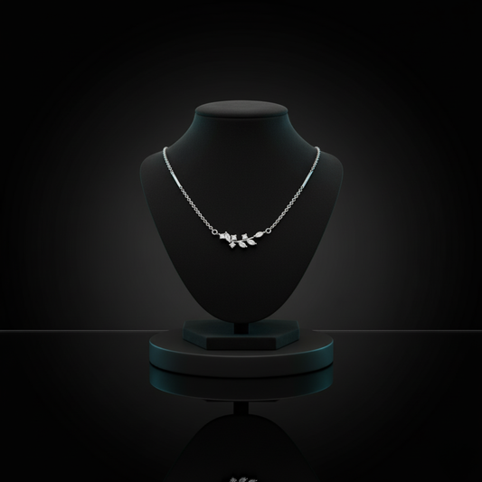 The "Sprig" Floating Diamond Necklace. #AJNK00007