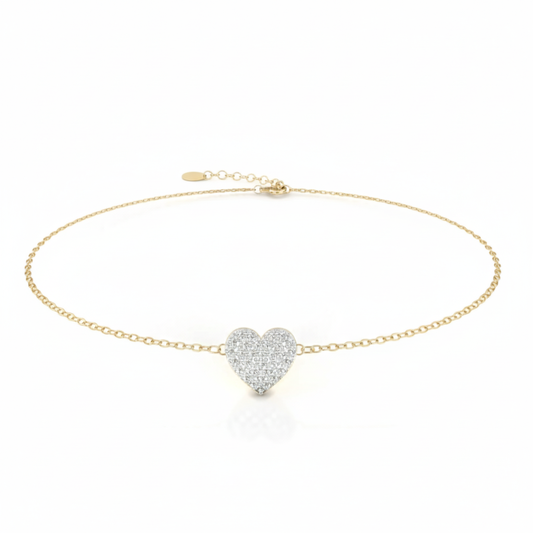 The Sweetheart Diamond Bracelet in Gold. #AJBR00012