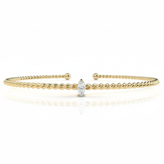 Classic Gold Rope Chain Bracelet. #AJBR00013