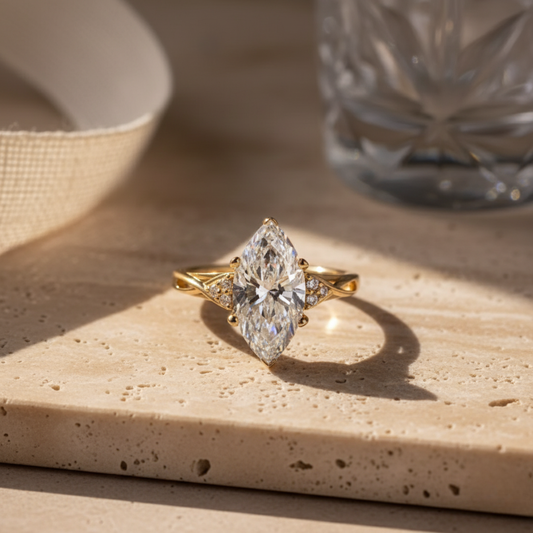 The "Empress" Marquise Diamond Ring. #AJRG00003