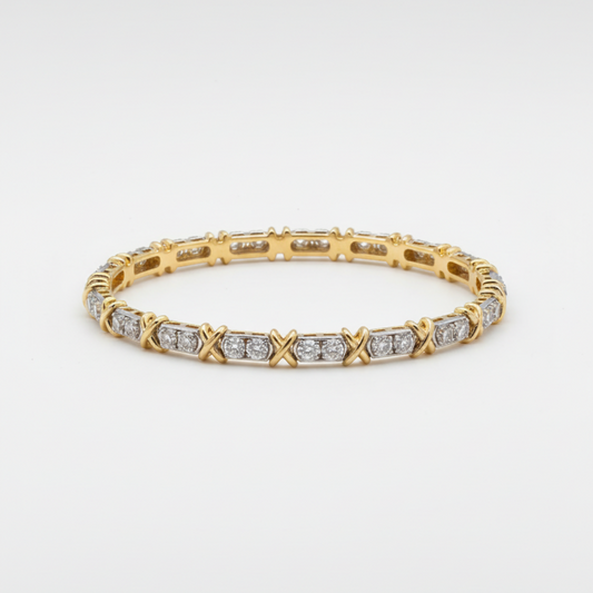 The "Affinity" Interlocking Diamond Bracelet.   #AJBR00014