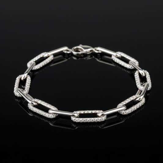 The "Nova" Pavé Link Bracelet. #AJBR00015