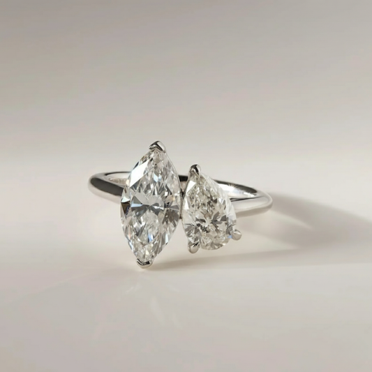 The "Intertwined Souls" Marquise & Pear Ring. #AJRG000010