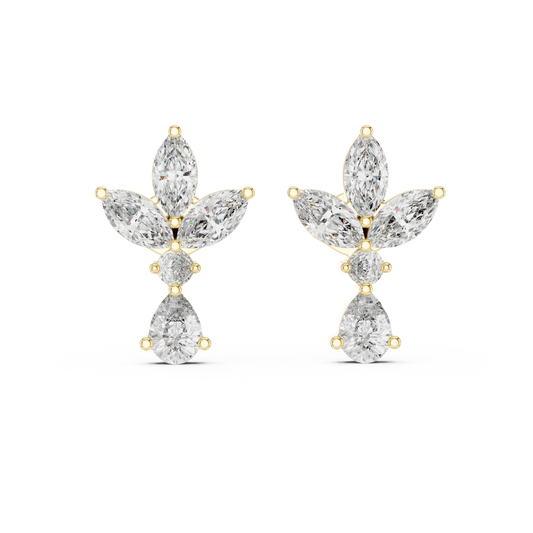 Royal Lily Marquise & Pear Drop Earrings
