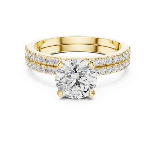 Classic Round Solitaire Bridal Set