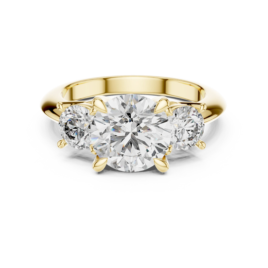Brilliant Round Trilogy Engagement Ring