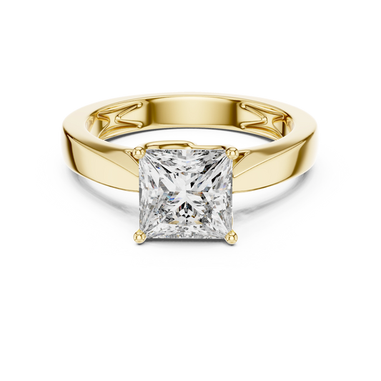 Contemporary Princess Solitaire Ring