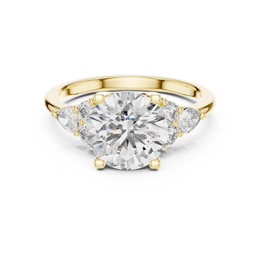 Round Pear-Cluster Ring
