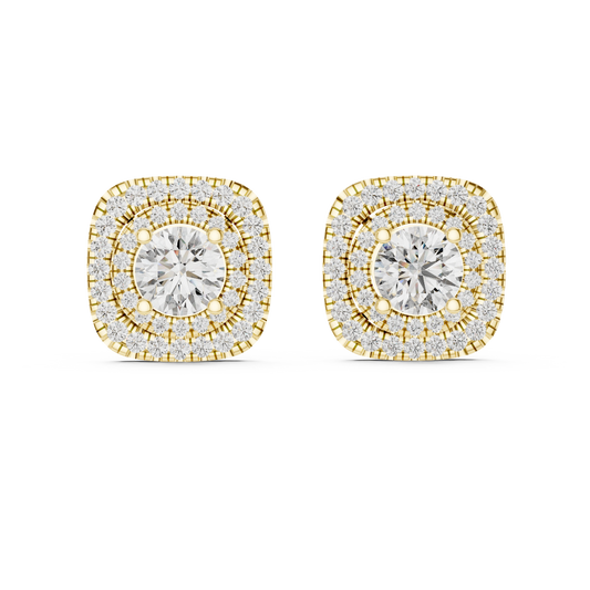 Regal Aura Cushion Halo Studs