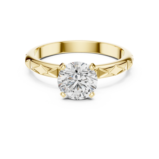 Aurevia Royale Carve Solitaire Ring