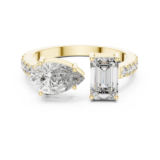 Aurevia Twin Radiance Bypass Diamond Ring