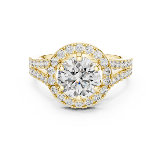 Aurevia Radiant Majesty Double Halo Diamond Ring