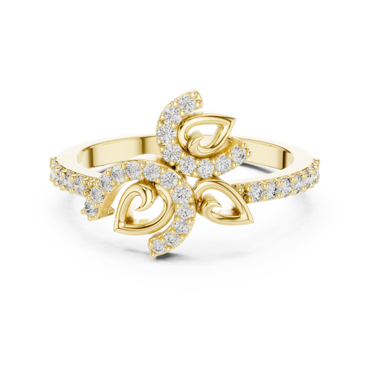 Lustre Petal Crest Ring