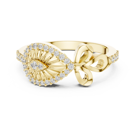 Lustre Sunburst Bow Ring