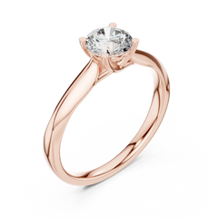 Round Tapered Solitaire Ring