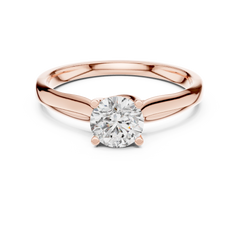 Round Tapered Solitaire Ring