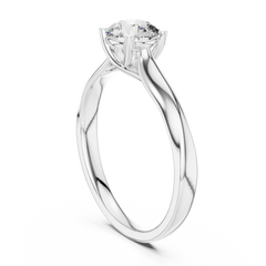 Round Tapered Solitaire Ring