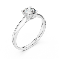 Round Tapered Solitaire Ring