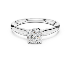 Round Tapered Solitaire Ring