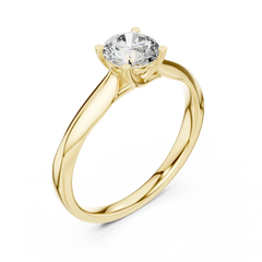 Round Tapered Solitaire Ring