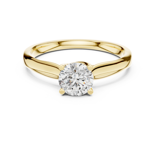 Round Tapered Solitaire Ring