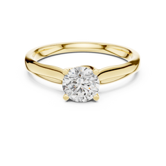 Round Tapered Solitaire Ring