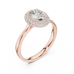 Oval Double Halo Ring