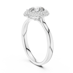Oval Double Halo Ring