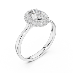 Oval Double Halo Ring