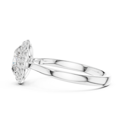 Oval Double Halo Ring