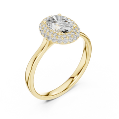 Oval Double Halo Ring