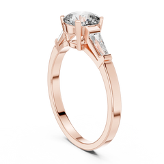Cushion Cut Tapered Baguette Ring