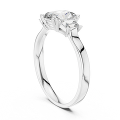 Radiant Cut Three Stone Trinity Ring