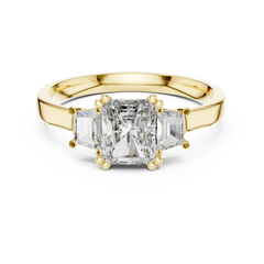 Radiant Cut Three Stone Trinity Ring