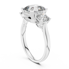 Asscher Trilogy Statement Ring