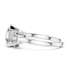 Asscher Trilogy Statement Ring