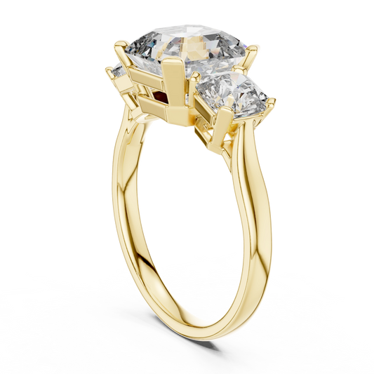 Asscher Trilogy Statement Ring