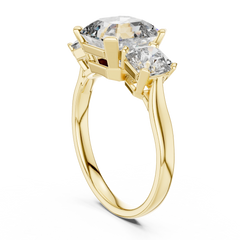 Asscher Trilogy Statement Ring